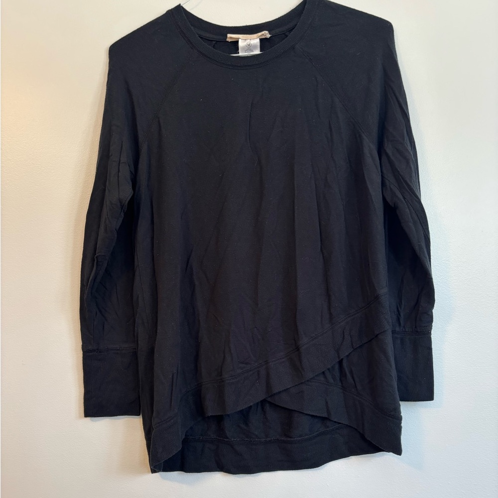 Workshop Andrea Jovine Black Long Sleeve Crew Neck Relaxed Fit Sweater Medium